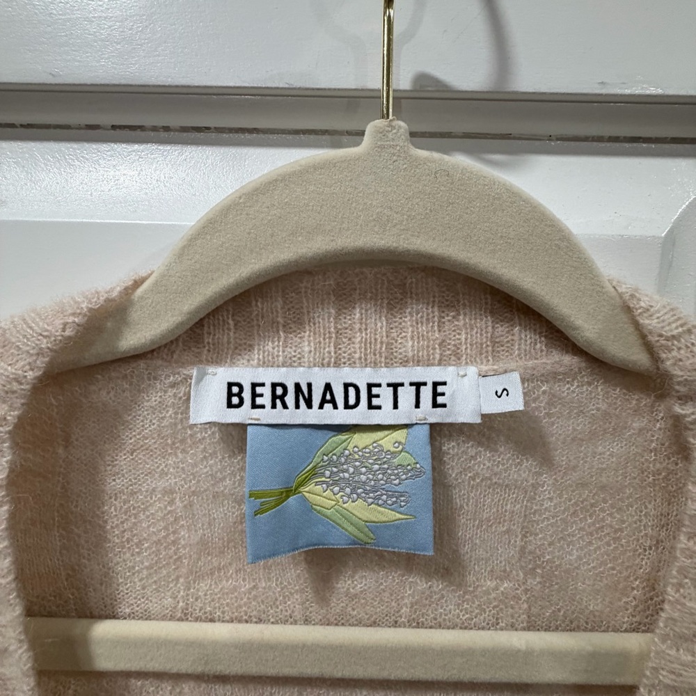 Bernadette Embroidered Beige Cardigan Sweater - Picture 3 of 5